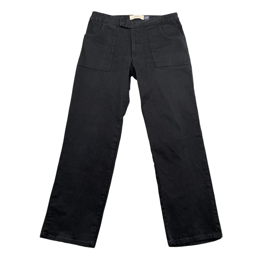 Y2K Gap Jeans Womens 8 Black Flare Ankle Mid Rise Denim